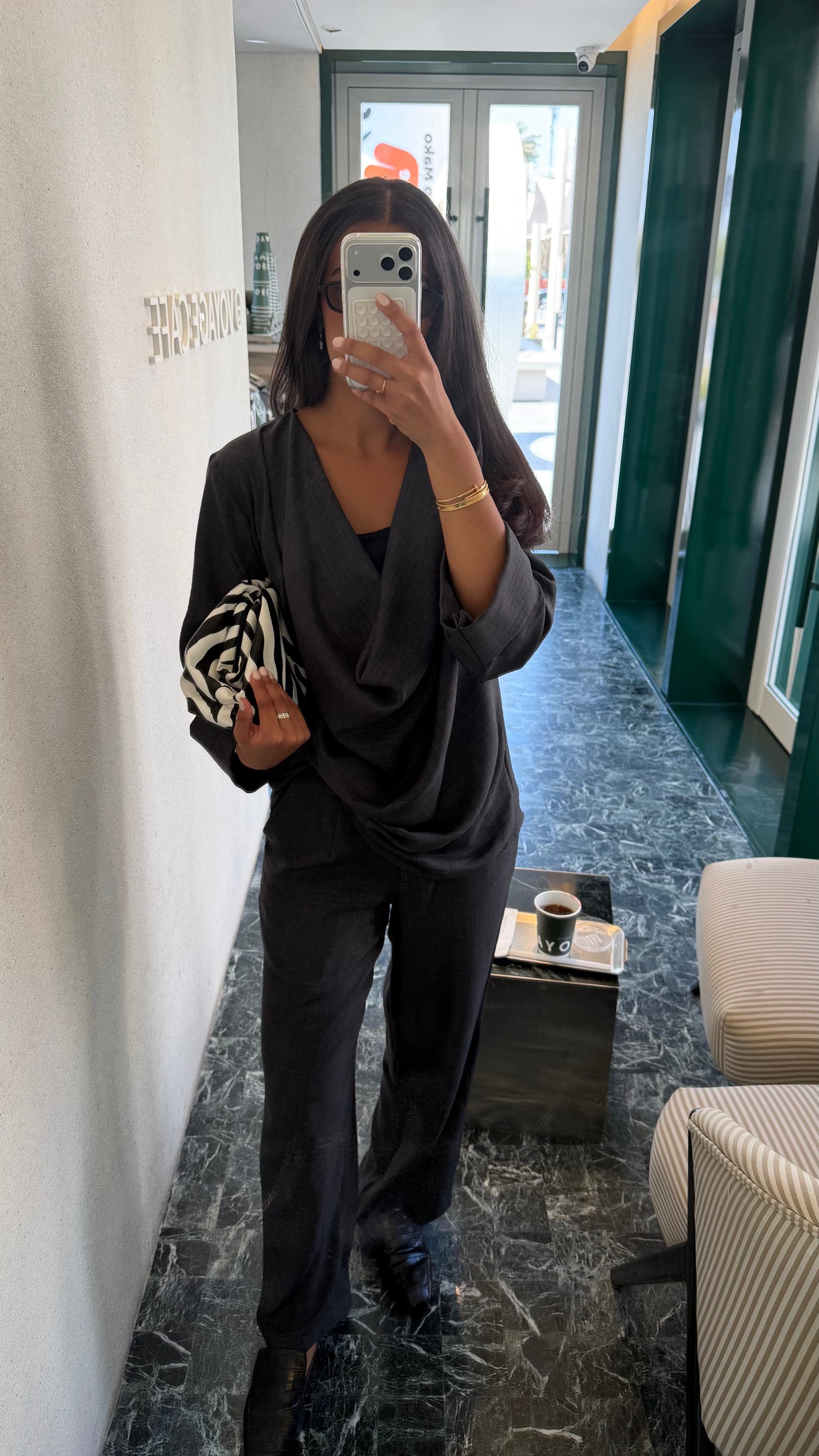 Grey Summer Linen Two-Piece Set