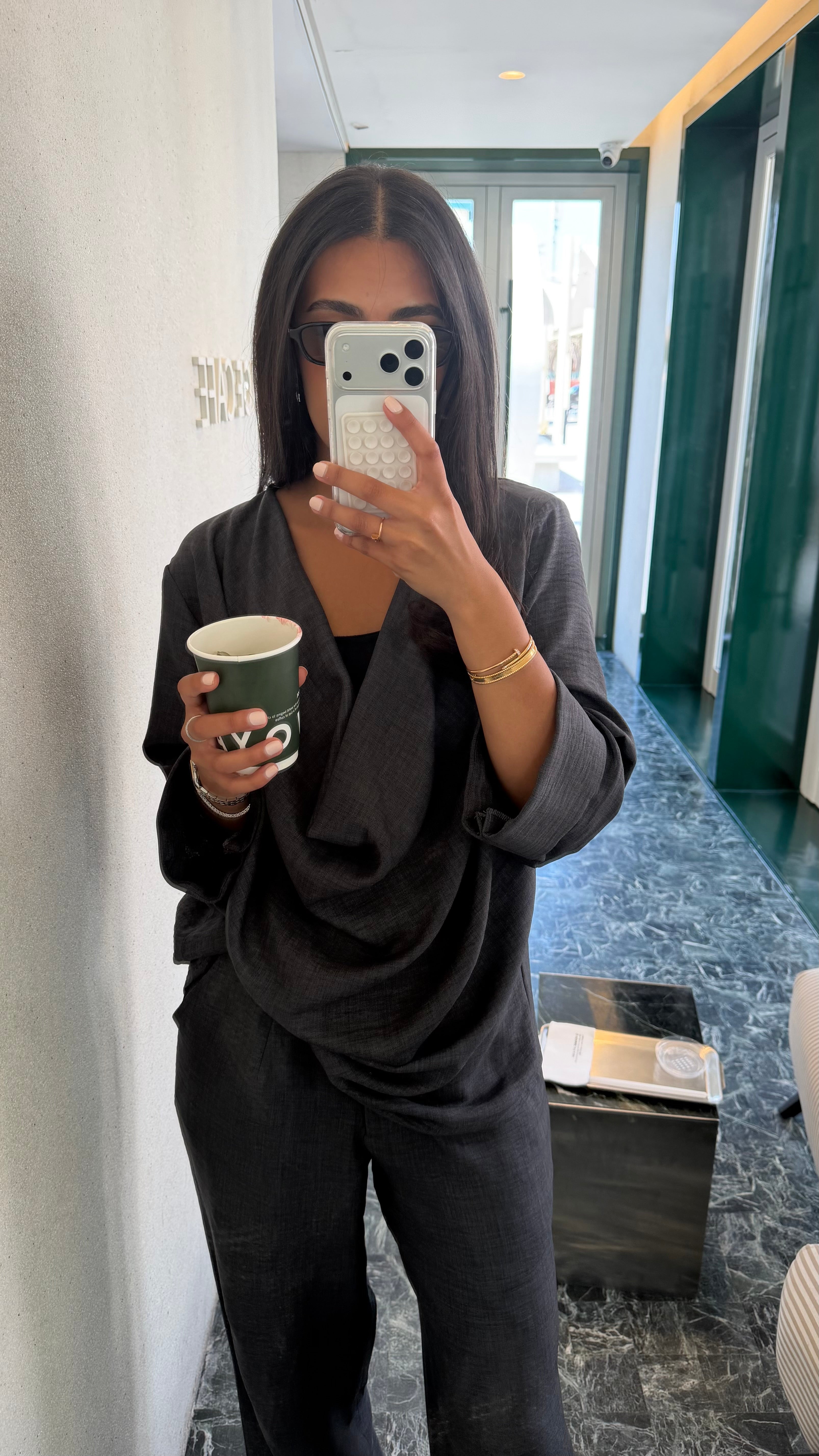 Grey Summer Linen Two-Piece Set