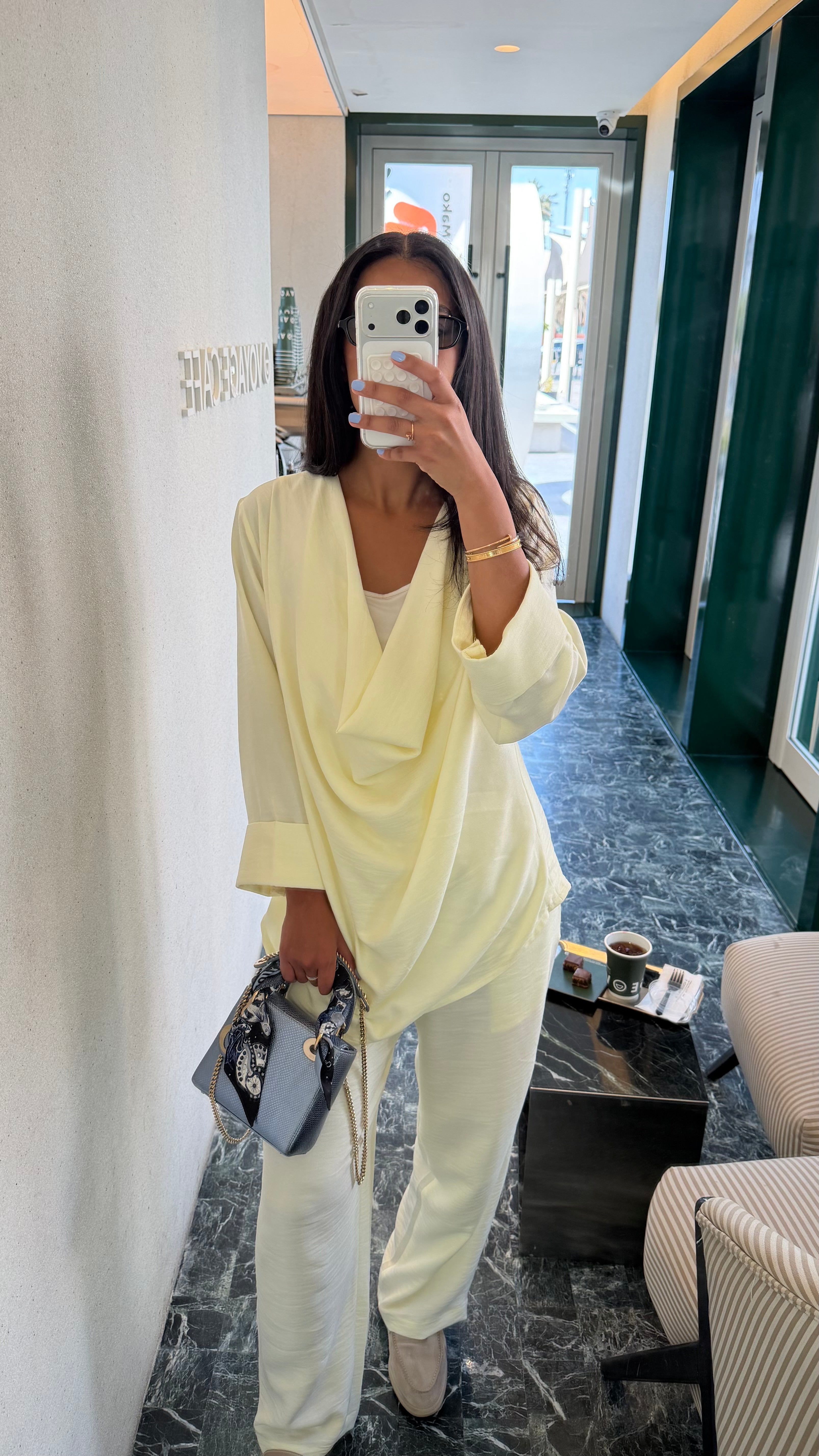 Butter Yellow Summer Linen Two-Piece Set